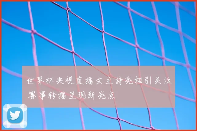 世界杯央视直播女主持亮相引关注 赛事转播呈现新亮点